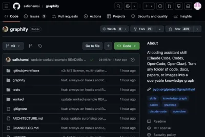 Graphify：文件夹变知识图谱的 AI 编码助手技能插件