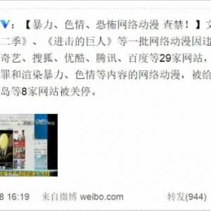 乐视爱奇艺等29家网站被查 因涉色情暴力动漫