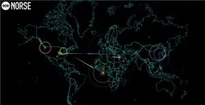 黑客大战的世界地图！！中国大亮