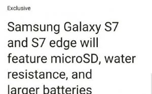 外媒曝光Galaxy S7详细信息