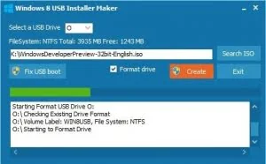 Windows 8 USB Installer Maker – 制作 WIN8 安装U盘