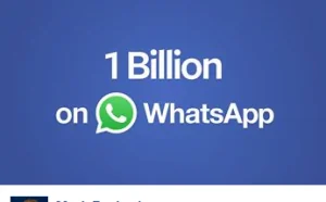 WhatsApp用户数量突破10亿大关