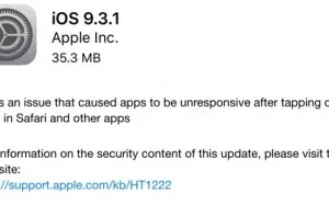 苹果发布iOS 9.3.1：网页链接Bug终于修复
