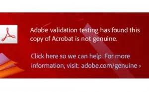 Adobe推验证系统 检测并提示盗版软件