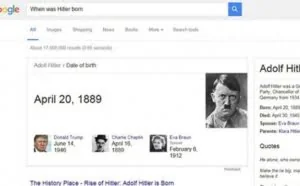 Google搜索再次将特朗普跟希特勒联系在一起