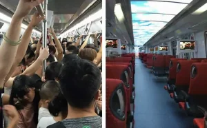 这边拥挤 那边很空 深圳地铁设商务舱引争议