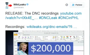 继邮件之后 维基解密又曝光了来自DNC高层的录音