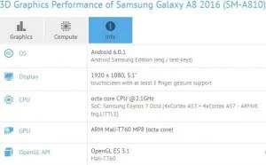 三星Galaxy A8（2016）配置数据曝光