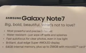 三星Galaxy Note 7今晚发布 真机照提前流出
