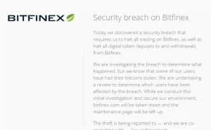 Bitfinex交易所出现安全漏洞 导致用户价值7500万美元的比特币被盗