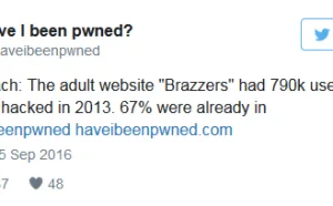 色情网站Brazzers近80万名用户账号遭到曝光