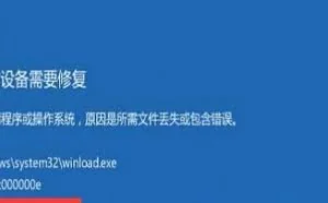 解决重装系统后出现0xc000000e问题