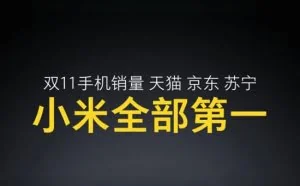 小米成为天猫双11手机品类销量王 销售额达12.95亿元