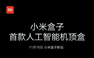 小米将于11月16日发布首款人工智能机顶盒