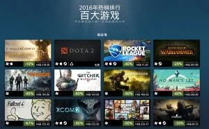 Steam2016年销量最好的100款游戏排行公布