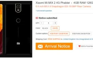 小米MIX2配置泄露：骁龙835处理器加最高8GB内存