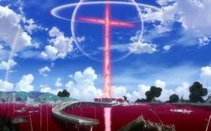 日本天空惊现巨型十字架 网友：EVA来了！