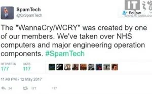 勒索软件制造者现身：称已经攻下NHS系统