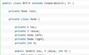 Java二叉查找树（BST）算法