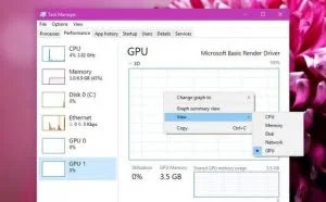 Win10任务管理器中加入GPU性能监视器