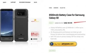 配件商推三星S8保护套：电量高达8500毫安/400元