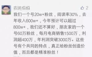 20万粉丝的公众号年收入600万，赚自己的钱，让别人说去吧