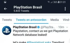 [图]OurMine团队再次出手：PlayStation官方推特账号被黑