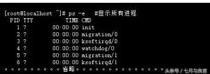 linux 服务器常用的终端命令-ps介绍