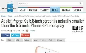 刘海背锅：苹果iPhone X有效显示面积竟低于iPhone 8 Plus