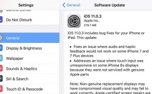 苹果发布 iOS 11.0.3 修复触感反馈和屏幕无响应