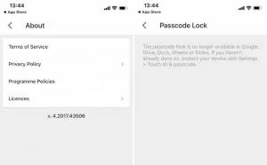 Google悄悄地从几个iPhone应用程序中删除对密码Touch ID和Face ID的支持