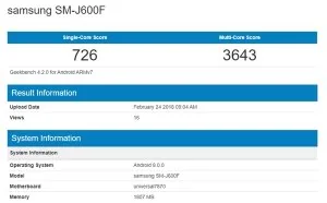 三星新机现身跑分网站：Android 8.0+2GB内存
