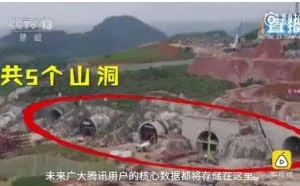 腾讯最核心的数据，将存储在这五个山洞洞里