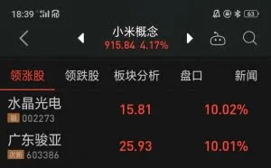 小米或7月9日上市 传估值700亿美元左右 概念股掀起涨停潮