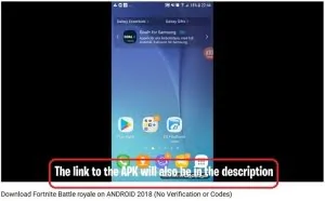 别上当：YouTube上的《堡垒之夜》安卓手游链接都是假的