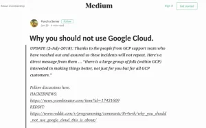数据凭空丢失、项目关停数小时 Google Cloud遭客户笔伐