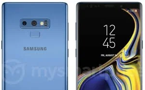 Galaxy Note 9蓝色款渲染图曝光