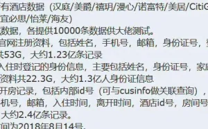 华住1.3亿住客信息疑似泄露：拥有酒店4千家，会员1.13亿名
