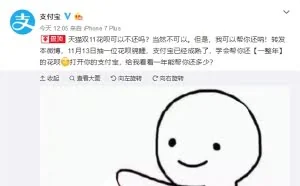 支付宝花呗锦鲤来了：帮你还“一整年”花呗 最高49999元