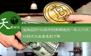 盗取0.22个比特币判有期徒刑一年三个月；比特币交易量急剧下降