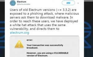 黑客利用假更新盗走Electrum钱包中的比特币，演变成DDoS大战