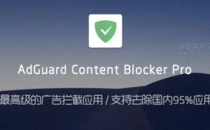 「AdGuard」—高级广告拦截应用，支持去除国内95%应用的广告
