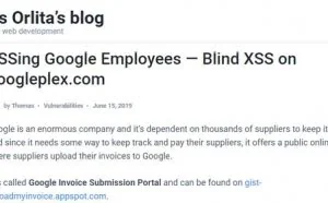 16岁研究人员发现Google对外网站XSS漏洞，可骇入内部网站