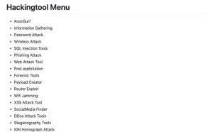 黑客全家桶：hackingtool