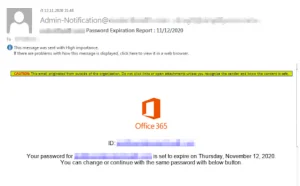 黑客针对公司高管伪造Office 365密码过期报告进行钓鱼攻击