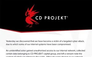CDPR 遭黑客攻击勒索：服务器被加密，《赛博朋克 2077》等代码被盗