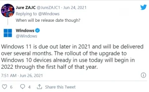 微软：2022 年开始，Win10 PC 设备才能免费升级 Win11
