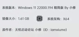 只有1.6 GB大的 Win11精简版下载链接