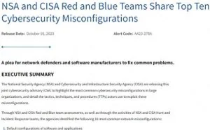 CISA、NSA 警告组织注意十大网络安全错误配置