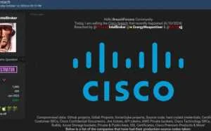 情报经纪人Intel Broker声称思科发生重大数据泄露事件